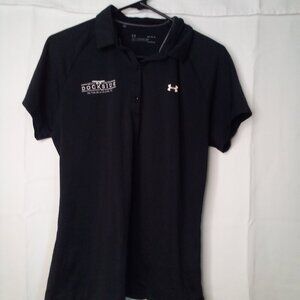 Under Armour Shirt Polo women L Skull Creek Dockside Hilton Head SC Short Sleeve